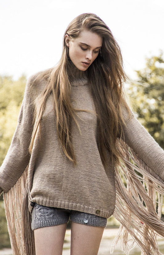 Golf Fringe Turtleneck Sweater