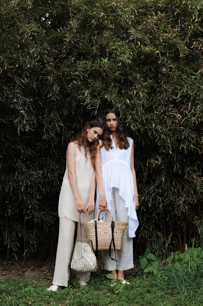 Siatka Linen Knotted Net Bag