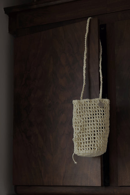 Mały Ażurowy Worek Raffia Basketbag
