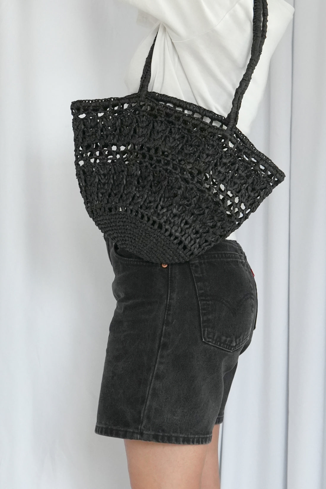 Ażurowy Koszyk Raffia Basketbag