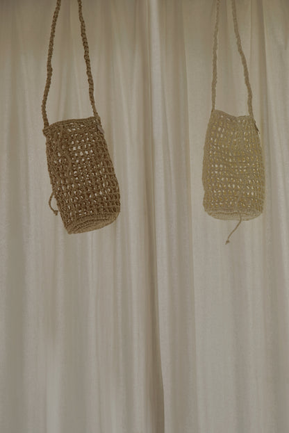 Mały Ażurowy Worek Raffia Basketbag