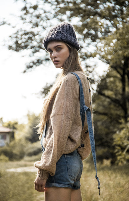 Kardigan Oversized Buttoned Back Sweater