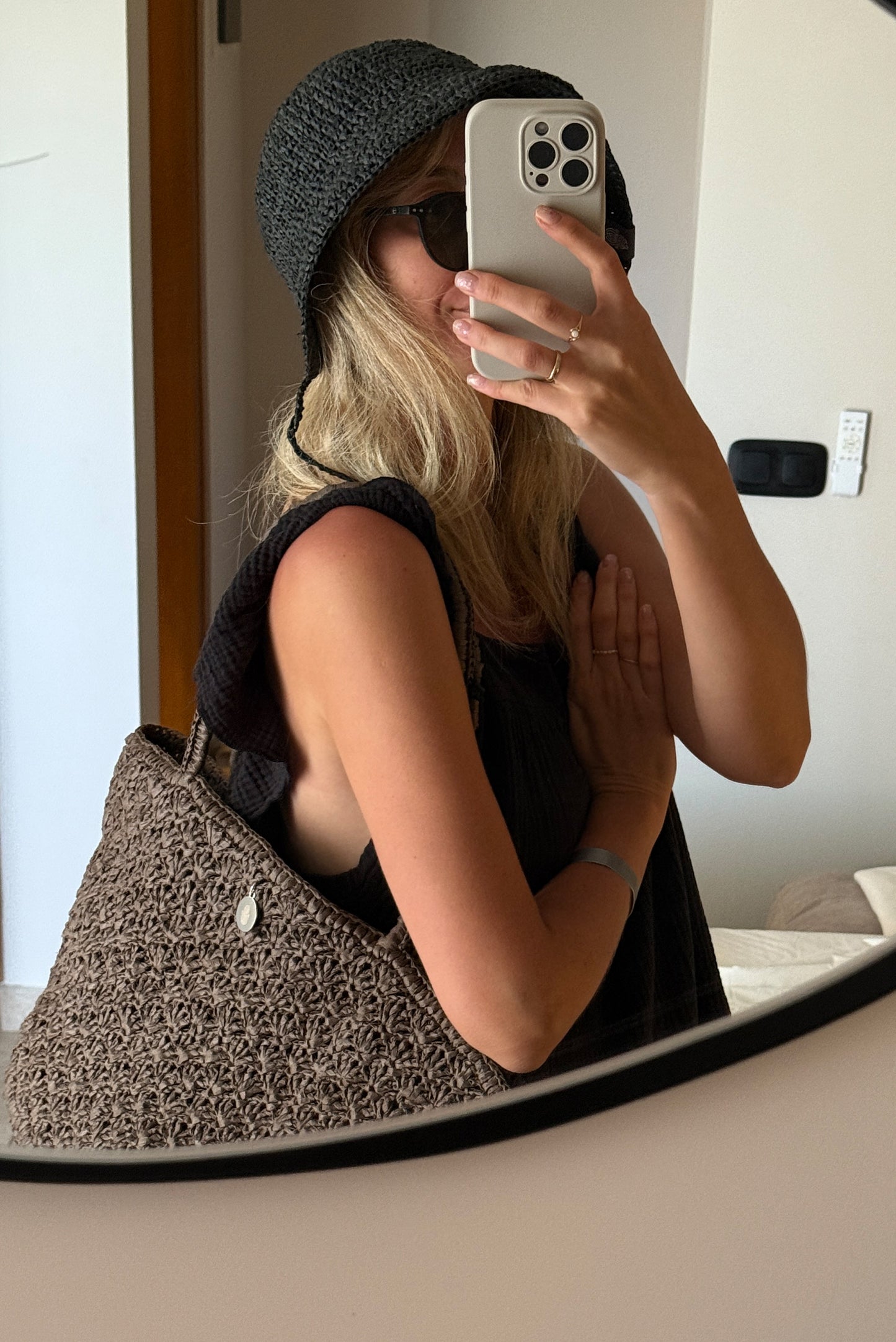 Wiązany Raffia Hat