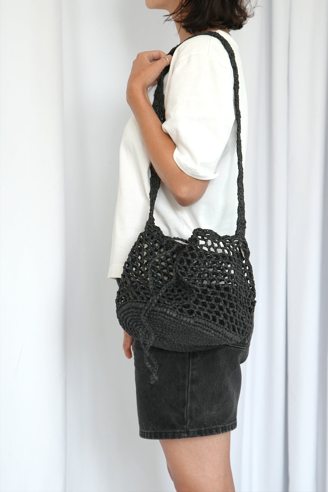 Ażurowy Worek Raffia Basketbag