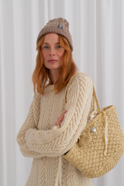 Duży Koszyk Raffia Basketbag