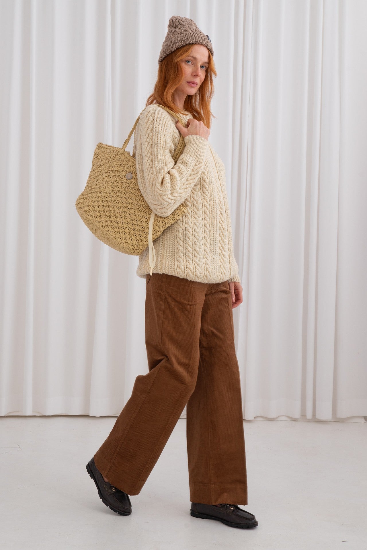 Duży Koszyk Raffia Basketbag
