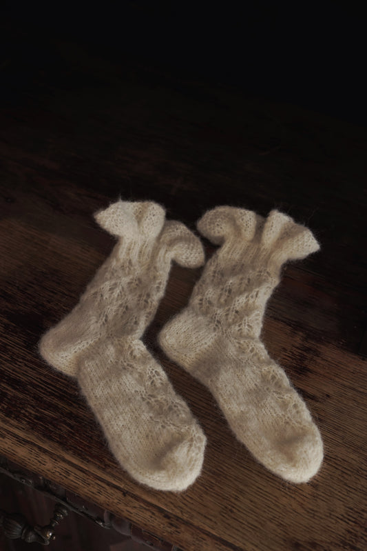 Ażurowe Skarpety Alpaca & Silk Frill Socks